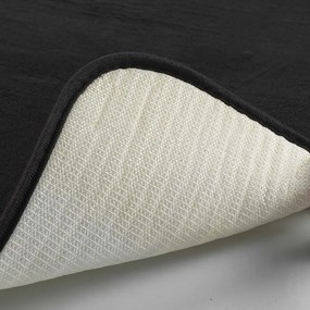 Čierna WC kúpeľňová predložka 45x45 cm Vitamine – douceur d'intérieur