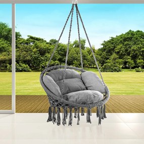 InternetovaZahrada Závesné kreslo 80x60x140 cm - antracit