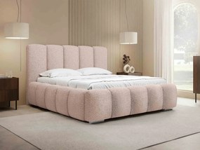 Čalúnená manželská posteľ Lisko Boucle, Rozmer postele: 180x200, Farby: Abriamo 07