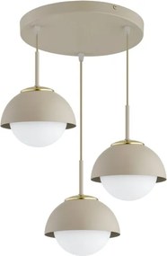 Brilagi - Závesný luster na lane COSMO 3xE27/60W/230V béžová/zlatá