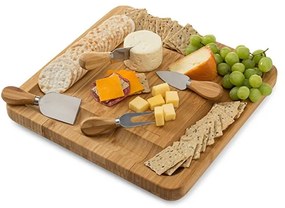 Servírovacia doska ESTERA s príborom, bambusová