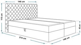 PROXIMA.store - Kontinentálna boxspring posteľ ZOLA ROZMER: 180 x 200 cm, TYP MATRACA: TAŠTIČKOVÉ PRUŽINY, VRCHNÝ MATRAC (TOPPER): BEZ TOPPERU