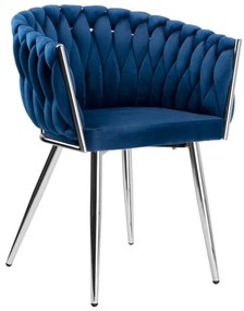 Jedálenská stolička COFTON VELVET granátová