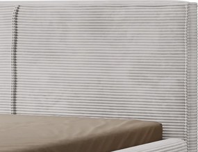 Posteĺ Inez 180x200 cm, svetlo šedá štrukturovaná látka