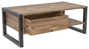 Konferenčný stolík HALDIZEN 55x105 cm čierna/hnedá