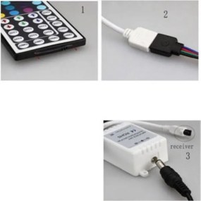 Dekoratívny RGB LED pásik 8mm x 5m s diaľkovým ovládaním IP20 300 LED