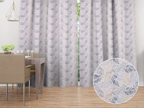 Biante Dekoračný záves PML-057 Mozaika žltosivých listov na sivom 145x150 cm