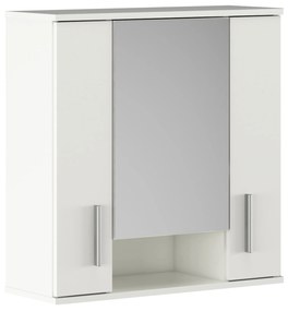 Závesná kúpelňová skrinka so zrkadlom Leah 01 (biela matná). Vlastná spoľahlivá doprava až k Vám domov. 1065342