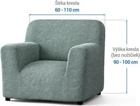 Bielastické poťahy COSTINA mätová kreslo (š. 60 - 110 cm)