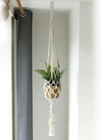 Macramé závesný držiak na kvetináč (dlhý)
