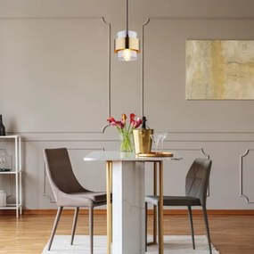 Globo 15560H - Luster na lanku MILEY 1xE27/60W/230V čierna/mosadz