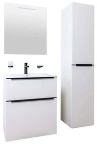 Mereo, Mailo, kúpeľňová skrinka 61 cm, biela, dub, antracit, MER-CN570SB