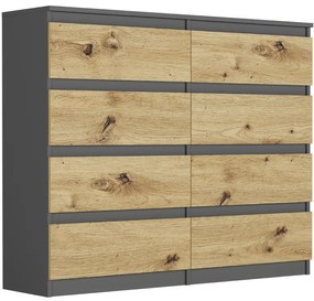 Komoda s 8 šuflíkmi R-120-S8 - rôzne farebné prevedenia artisan