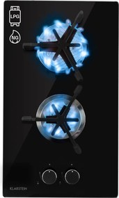 Klarstein Trifecta Domino, plynová varná doska, 2 trojuholníkové horáky, sklokeramika