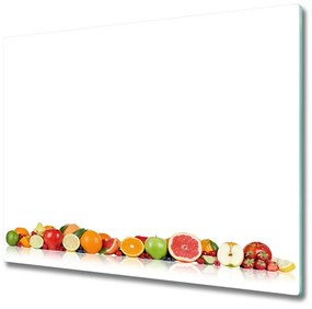 Sklenená doska na krájanie Farebné ovocie 60x52 cm