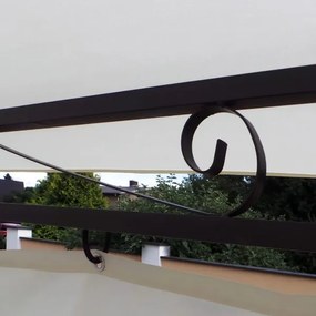 Záhradný altánok s LED solárnym osvetlením BestBerg BBGG-11 / 300 x 400 x 275 cm / béžová