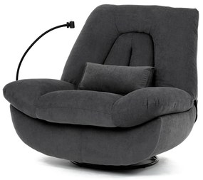 Elektrické polohovateľné kreslo s integrovanýmovládaním, sivé