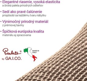 Bielastické poťahy COSTINA oriešková trojkreslo (š. 170 - 220 cm)