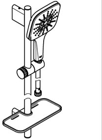 GROHE 26596000 - Sprchová súprava VITALIO SMARTACTIVE 130 CUBE 600 mm, lesklý chróm