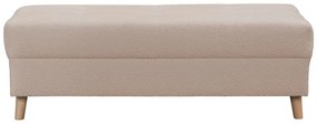 Béžový taburet z textílie buklé Ariella – Ropez