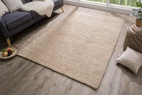 Ručne tkaný vlnený koberec Wool béžová 240x160cm