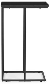 ModernHome Konferenčný stolík na notebook v tvare C, mramorová čierna ModernHome