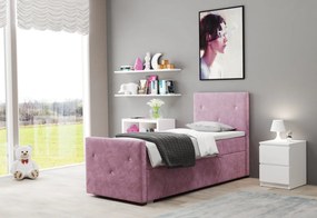 Čalúnená posteľ boxspring COLITA + topper - riviera 62 / pravá / 100x200