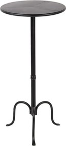 Side Table ? 38x78 Cm Black Metal - ? 38*78 cm