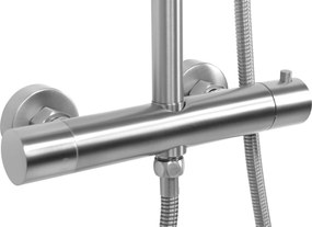 Rea Vincent, sprchový set s termostatickou batériou a dažďovou hlavicou 25cm, nikel matný, REA-P6603