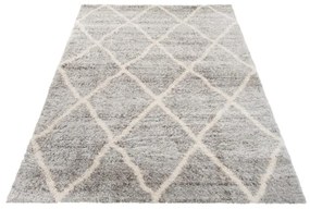 Kusový koberec shaggy Mirza sivý 140x200cm