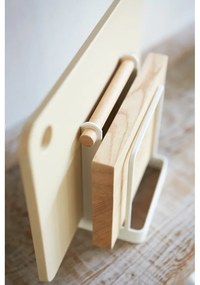 Biely stojan na doštičky na krájanie Yamazaki Tosca