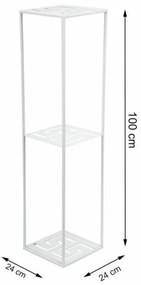 Stojan na kvety 100x24 cm biela