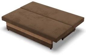 Pohovka NOLA rozkladacia, hnedá / cappuccino