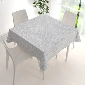 Biante Bavlnený štvorcový obrus Sandra SA-212 Listy na sivom 110x110 cm