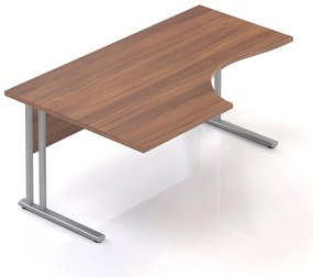 Ergonomický stôl Visio 160 x 100 cm, ľavý, orech