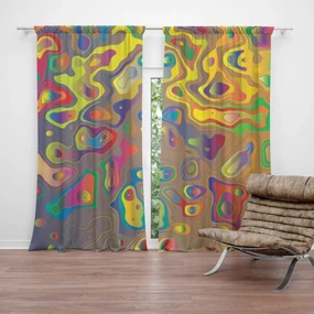Sablio Záves Farebné škvrny: 2 ks 140x250 cm