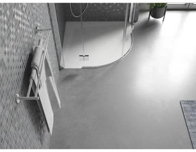 Mexen Bert, SMC štvrťkruhová sprchová vanička 80 x 80 cm, biela, 4KR108080