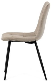 Autronic BONTEC Jedálenská stolička, béžová, zamatová látka, DCL-X7015 CAP2 Farba: Béžová