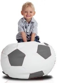 Sedací vak futbalová lopta malá bielosivá EMI
