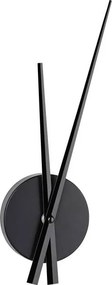 Minimalistické nástenné hodiny TFA 87787 – čierne, tichý chod Sweep, dĺžka 31 cm