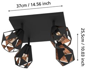 Eglo 43718 - Bodové svietidlo CARLTON 4xE27/40W/230V