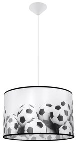 Detské závesné svietidlo Ball B, 1x plastové tienidlo so vzorom, (fi 40cm)