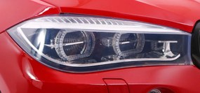 Ramiz Elektrické autíčko BMW X6M XXL pre 2 deti lakované červené SUV + diaľkové ovládanie + ekokoža