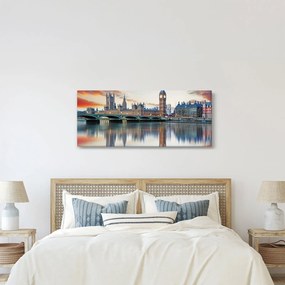Obraz - Londýnske Houses of Parliament (120x50 cm)