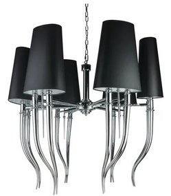 Azzardo AZ1390 - Luster na reťazi DIABLO 12xE14/11W/230V čierna