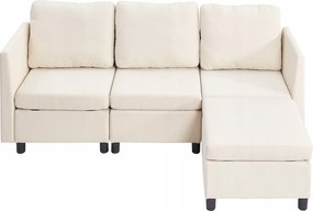 Vevor 3-miestna pohovka Jednoduchá montáž Modulárna pohovka so skrytým úložným priestorom Béžová