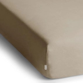 Svetlohnedá napínacia plachta jersey 200x200 cm Amber – Restilo