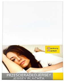 Prestieradlo jersey s gumičkou 160x200 biela 1