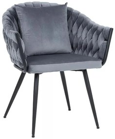 Stolička Nuvo Velvet sivá