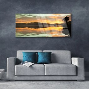 Obraz na akrylátovom skle Voda hory príroda 125x50 cm
